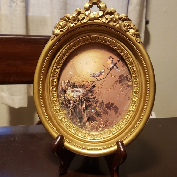 Vintage Homco Margie Morrow Birds Nest framed print 3279 - Picture 3 of 6